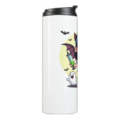 Schattigee kleine heks verpleegkundige Halloween P Thermosbeker (Gedraaid links)