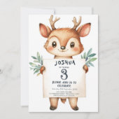 Schattigee kleine herten houden teken kinderen ver kaart (Voorkant)