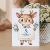 Schattigee kleine herten houden teken kinderen ver kaart