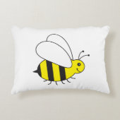 Schattigee kleine hommel bij Cartoon Decoratief Kussen (Voorkant)