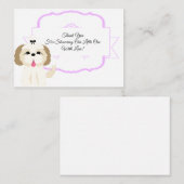 Schattigee kleine hond dank je kaart notitiekaartje (Voorkant / Achterkant)