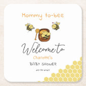 Schattigee kleine honingbij met Baby shower van zo Kartonnen Onderzetters (Voorkant)