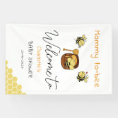Schattigee kleine honingbij met Baby shower van zo Spandoek (Horizontaal)