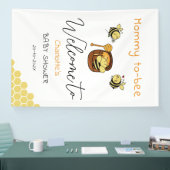 Schattigee kleine honingbij met Baby shower van zo Spandoek (Beurs)