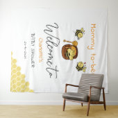 Schattigee kleine honingbij met zoete honingachter wandkleed (In Situ (horizontaal))