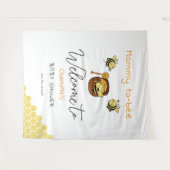 Schattigee kleine honingbij met zoete honingachter wandkleed (Voorkant (horizontaal))