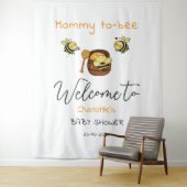 Schattigee kleine honingbij met zoete honingachter wandkleed (In situ)