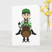 Schattigee kleine jockey Kaart (Gele Bloem)