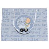 Schattigee kleine jongen Baby in buggy nieuwe baby Large Cadeautasje (Voorkant)