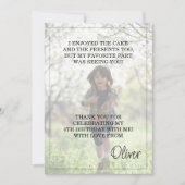 Schattigee kleine jongen foto verjaardag bedankkaa bedankkaart (Voorkant)