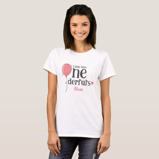 Schattigee kleine juffrouw onederful eerste verjaa t-shirt (Voorkant volledig)