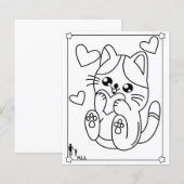 Schattigee kleine kattenkleuring (Voorkant / Achterkant)