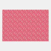 Schattigee kleine kerst rendier op roze inpakpapier vel (Voorkant 3)