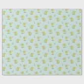 Schattigee kleine kikkertjes met bloemetjes op mun cadeaupapier (Vlak)