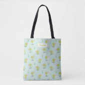 Schattigee kleine kikkertjes met bloemetjes op mun tote bag (Voorkant)