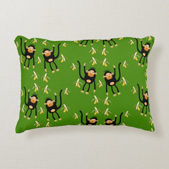 Schattigee kleine Kind aap Accent Kussen (Voorkant)