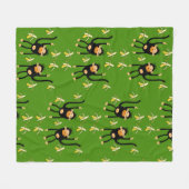 Schattigee kleine Kind aap Fleece Deken (Voorkant (Horizontaal))