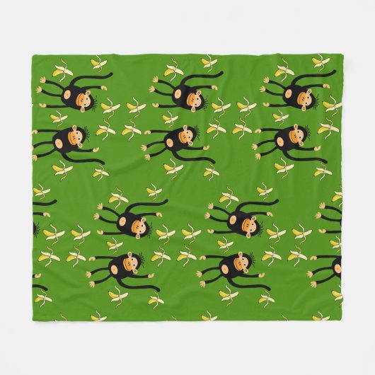Schattigee kleine Kind aap Fleece Deken (Voorkant (Horizontaal))