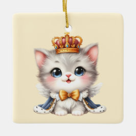 Schattigee kleine Kitten Prince Keramisch Ornament