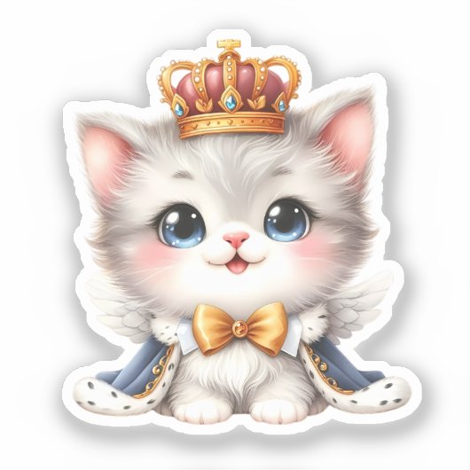 Schattigee kleine Kitten Prince Sticker (Voorkant)