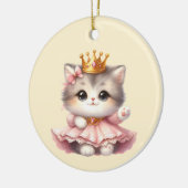 Schattigee kleine Kitten Princess Keramisch Ornament (Links)