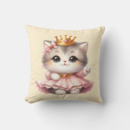 Schattigee kleine Kitten Princess Kussen