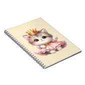 Schattigee kleine Kitten Princess Notitieboek (Rechterzijde)