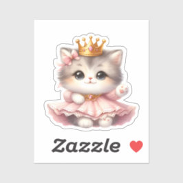 Schattigee kleine Kitten Princess Sticker