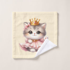 Schattigee kleine Kitten Princess Washandje