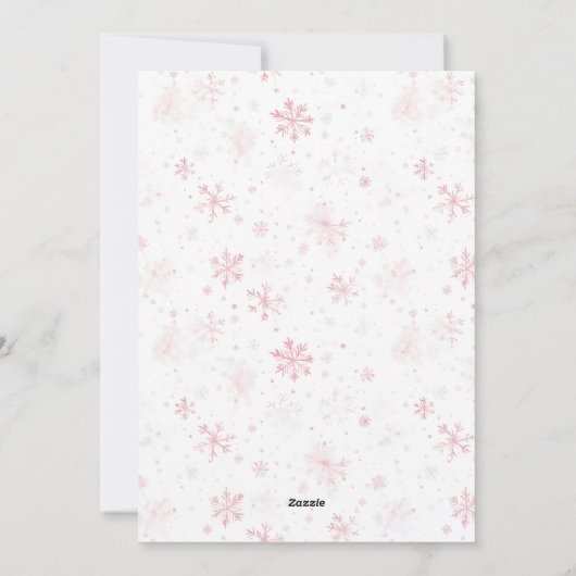 Schattigee Kleine Kitten Roze Kerst Kaart (Achterkant)