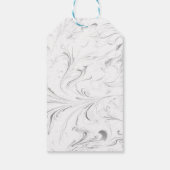 Schattigee kleine kitten zitten met een blauwe ach cadeaulabel (Achterkant)