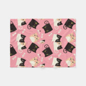 Schattigee kleine kittens fleece deken (Voorkant (Horizontaal))