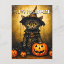 Schattigee kleine kitty kat heks | Happy Halloween