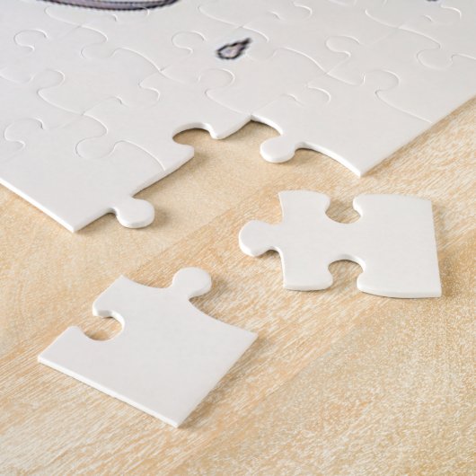 Schattigee kleine kitty kat heks legpuzzel (Zijkant)