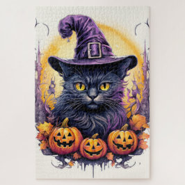 Schattigee kleine kitty kat heks legpuzzel