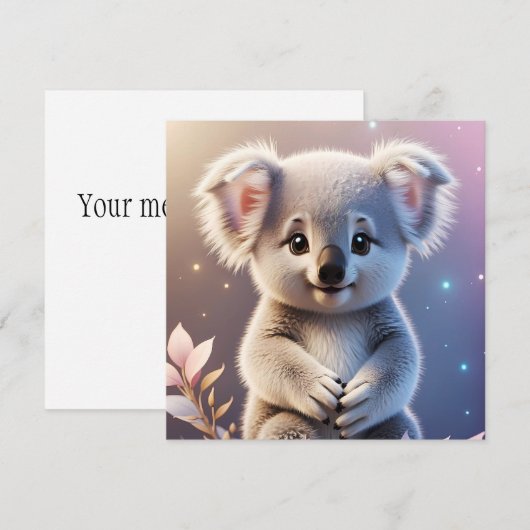 Schattigee kleine Koala Fantasy Dreamy Gradient (Voorkant / Achterkant)
