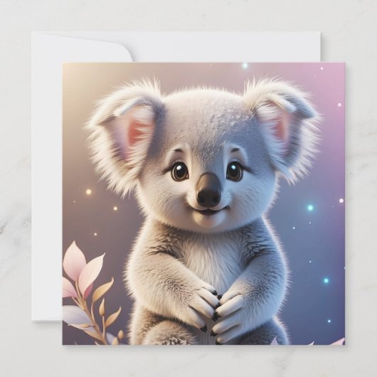 Schattigee kleine Koala Fantasy Dreamy Gradient (Voorkant)