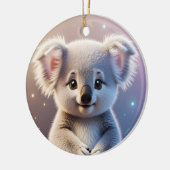 Schattigee kleine Koala Fantasy Dreamy Gradient Keramisch Ornament (Links)