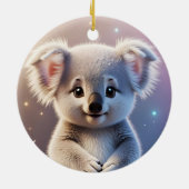 Schattigee kleine Koala Fantasy Dreamy Gradient Keramisch Ornament (Achterkant)