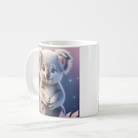 Schattigee kleine Koala Fantasy Dreamy Gradient Koffiemok (Voorkant links)