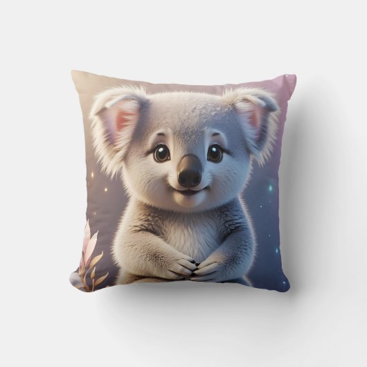 Schattigee kleine Koala Fantasy Dreamy Gradient Kussen (Voorkant)