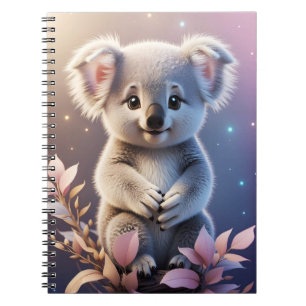 Schattigee kleine Koala Fantasy Dreamy Gradient Notitieboek