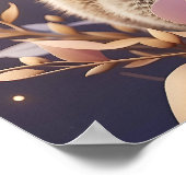 Schattigee kleine Koala Fantasy Dreamy Gradient Poster (Hoek)