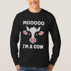 Schattigee Kleine koe Grappige quote mooo ik ben e T-shirt