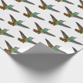 Schattigee Kleine Kolibrie Vogel Natuur Wildlife Cadeaupapier (Hoek)