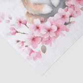 Schattigee kleine konijn roze bloesems tissuepapier (Detail)