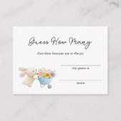 Schattigee kleine konijntje wilde bloemen raden ho informatiekaartje (Voorkant)