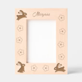 Schattigee kleine konijntjes en bloemen 5x7 gegraveerde lijstjes (Voorkant)