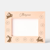 Schattigee kleine konijntjes en bloemen 7x5 gegraveerde lijstjes (Voorkant)