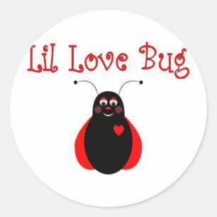 Schattigee kleine liefde bug lieveheersbeestje Sti Ronde Sticker